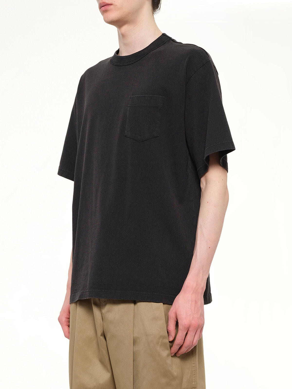 Cotton Jersey T-Shirt in Black