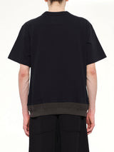 Cotton Jersey T-Shirt in Navy/Dark Khaki