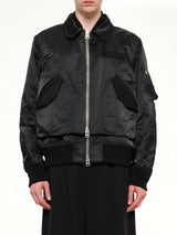 Cotton Nylon Twill Blouson in Black