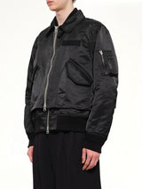 Cotton Nylon Twill Blouson in Black