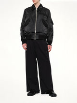Cotton Nylon Twill Blouson in Black