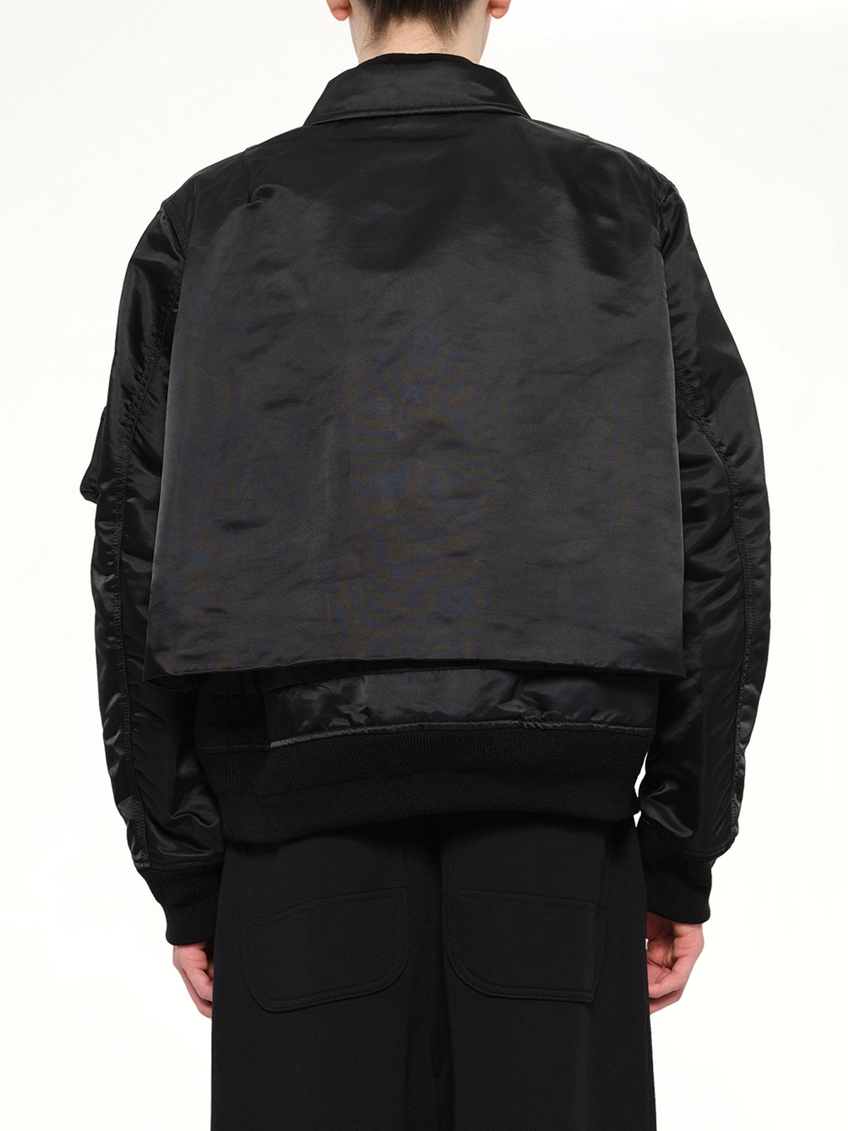Cotton Nylon Twill Blouson in Black