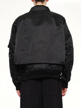 Cotton Nylon Twill Blouson in Black