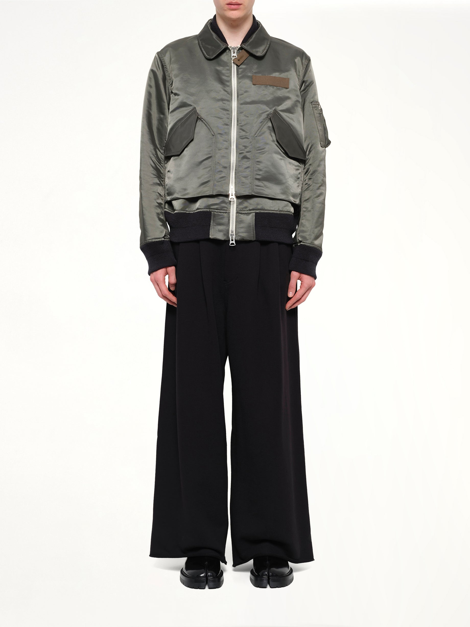 Cotton Nylon Twill Blouson in Dark Khaki