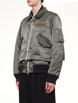 Cotton Nylon Twill Blouson in Dark Khaki