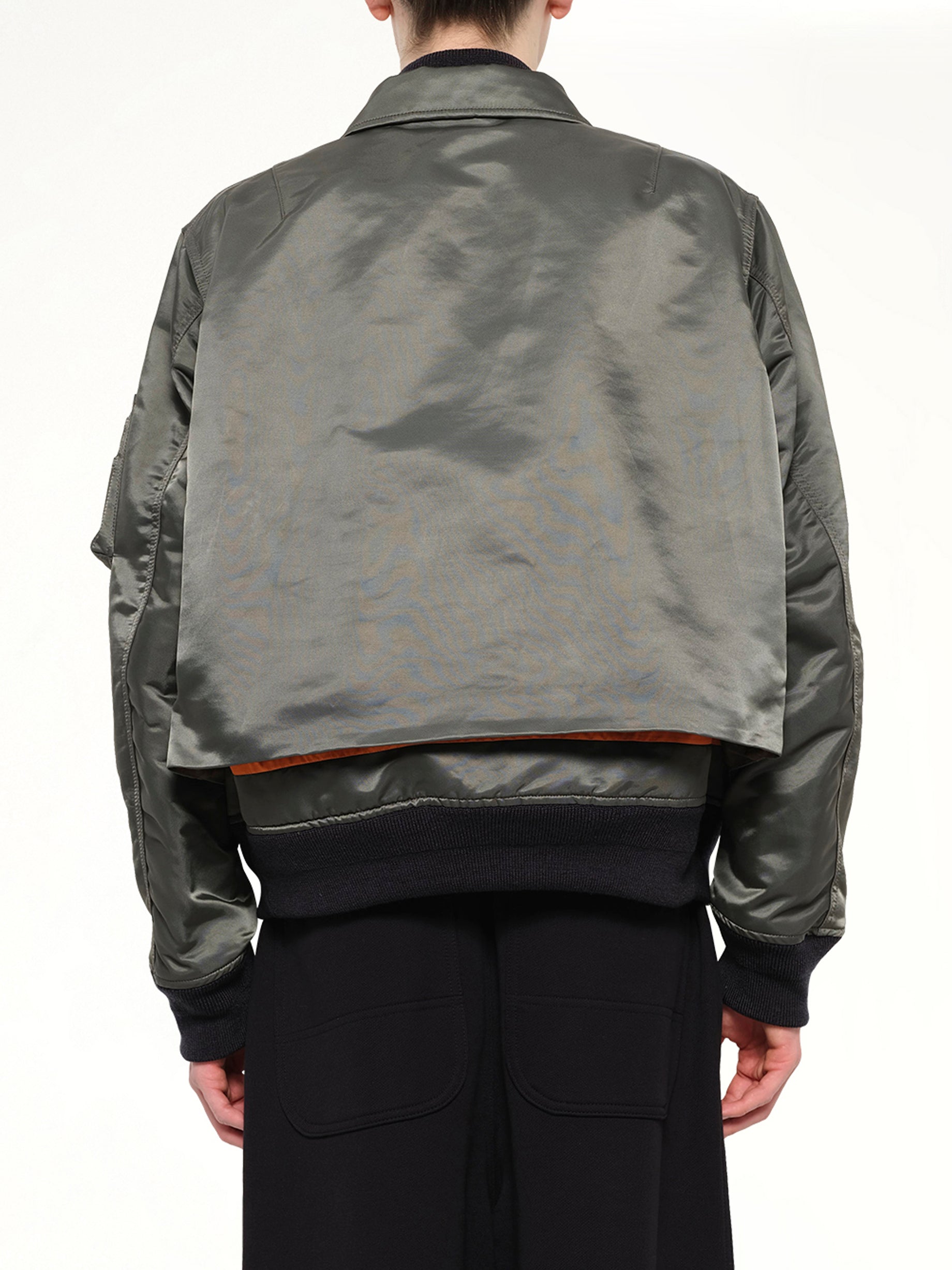 Cotton Nylon Twill Blouson in Dark Khaki