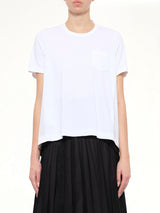 Cotton Poplin x Cotton Jersey T-Shirt in White