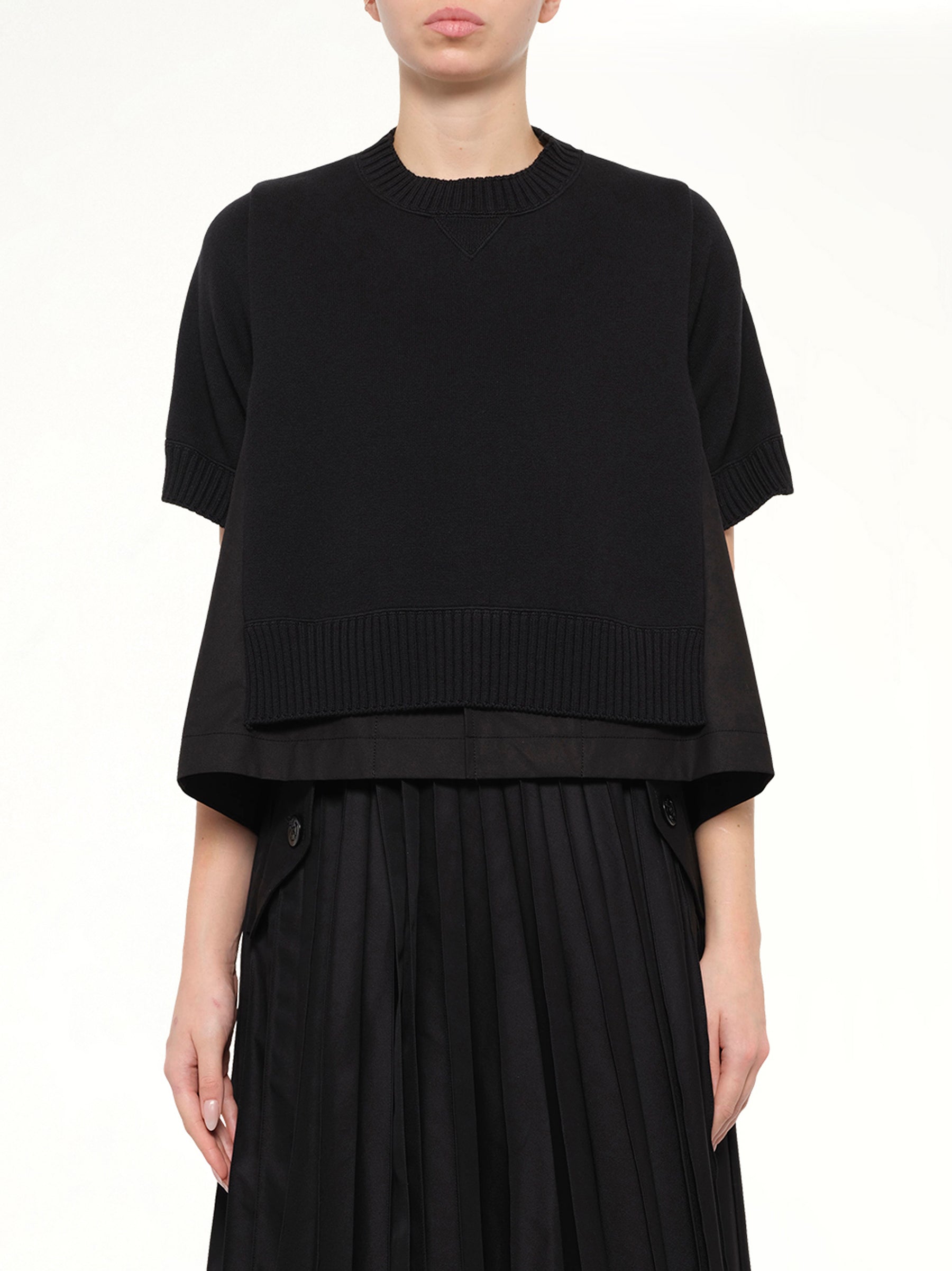 Cotton Weather x Cotton Cashmere Knit Sweater in Black