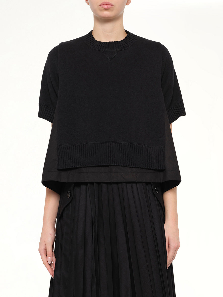 Cotton Weather x Cotton Cashmere Knit Sweater in Black