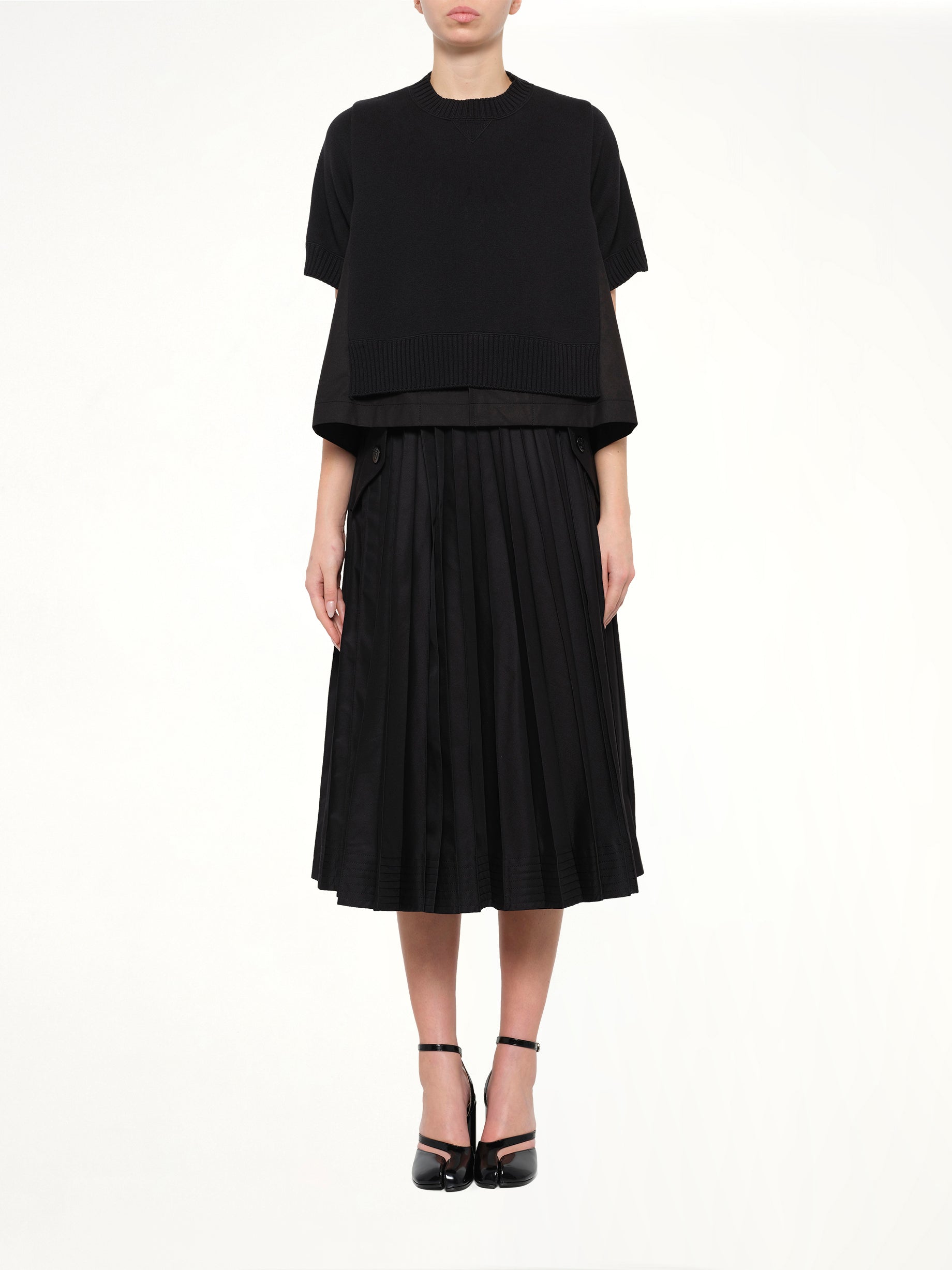 Cotton Weather x Cotton Cashmere Knit Sweater in Black