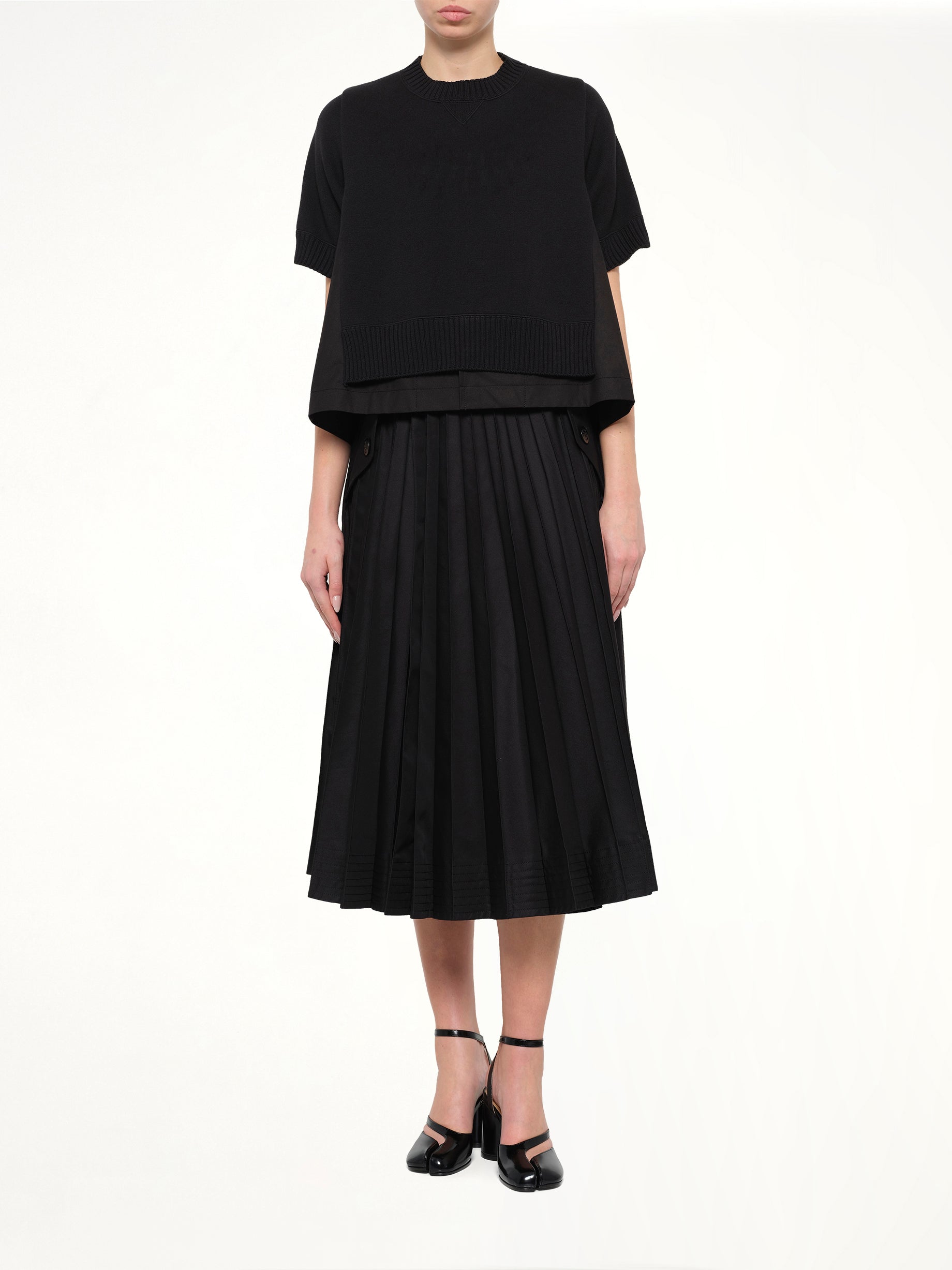 Cotton Weather x Cotton Cashmere Knit Sweater in Black