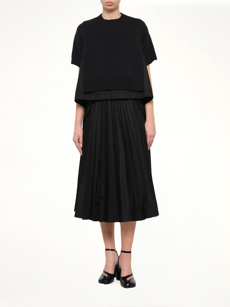 Cotton Weather x Cotton Cashmere Knit Sweater in Black