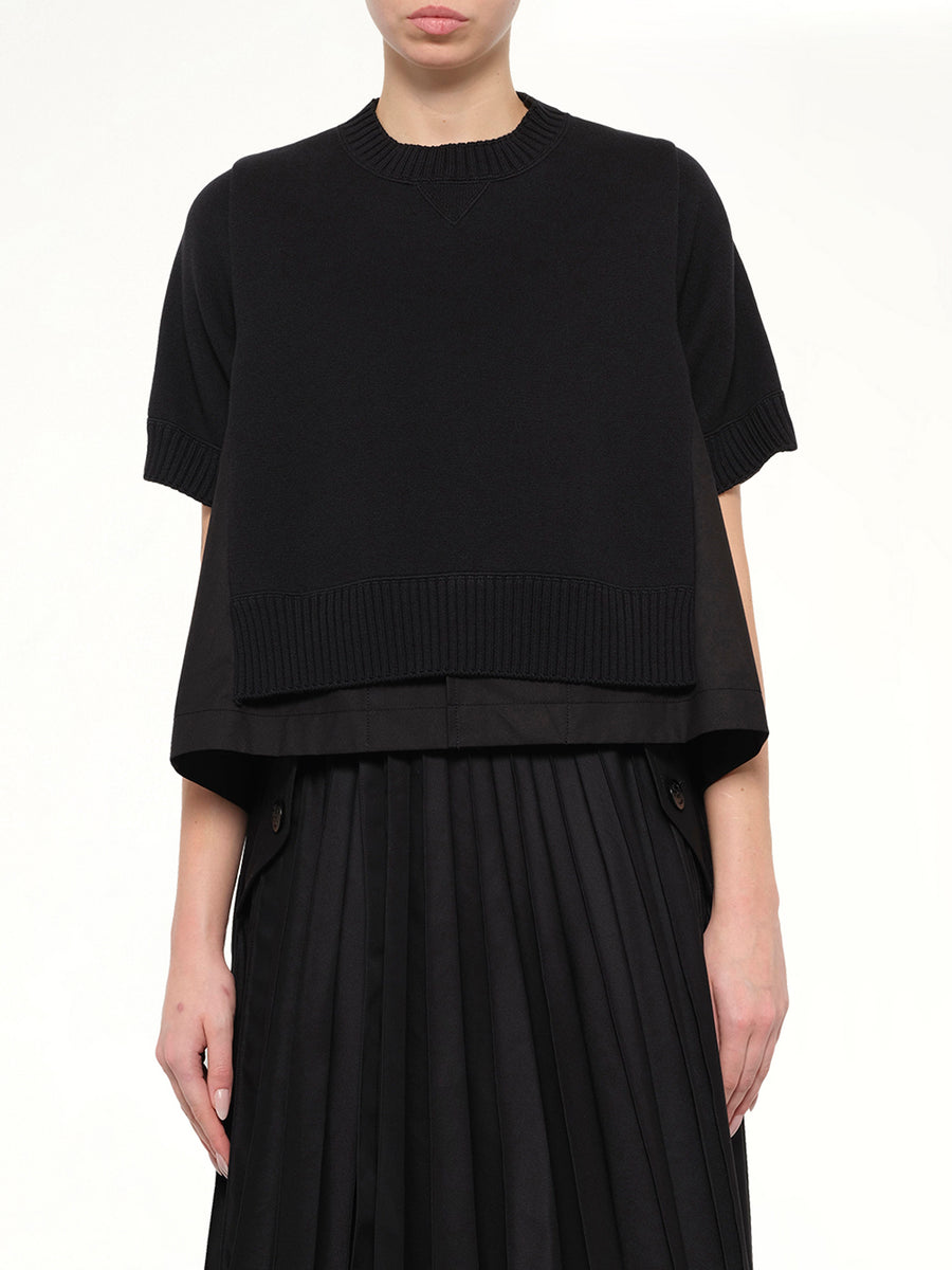 Cotton Weather x Cotton Cashmere Knit Sweater in Black