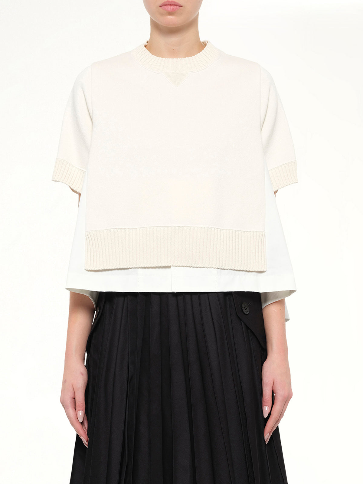 Cotton Weather x Cotton Cashmere Knit Sweater in Off White