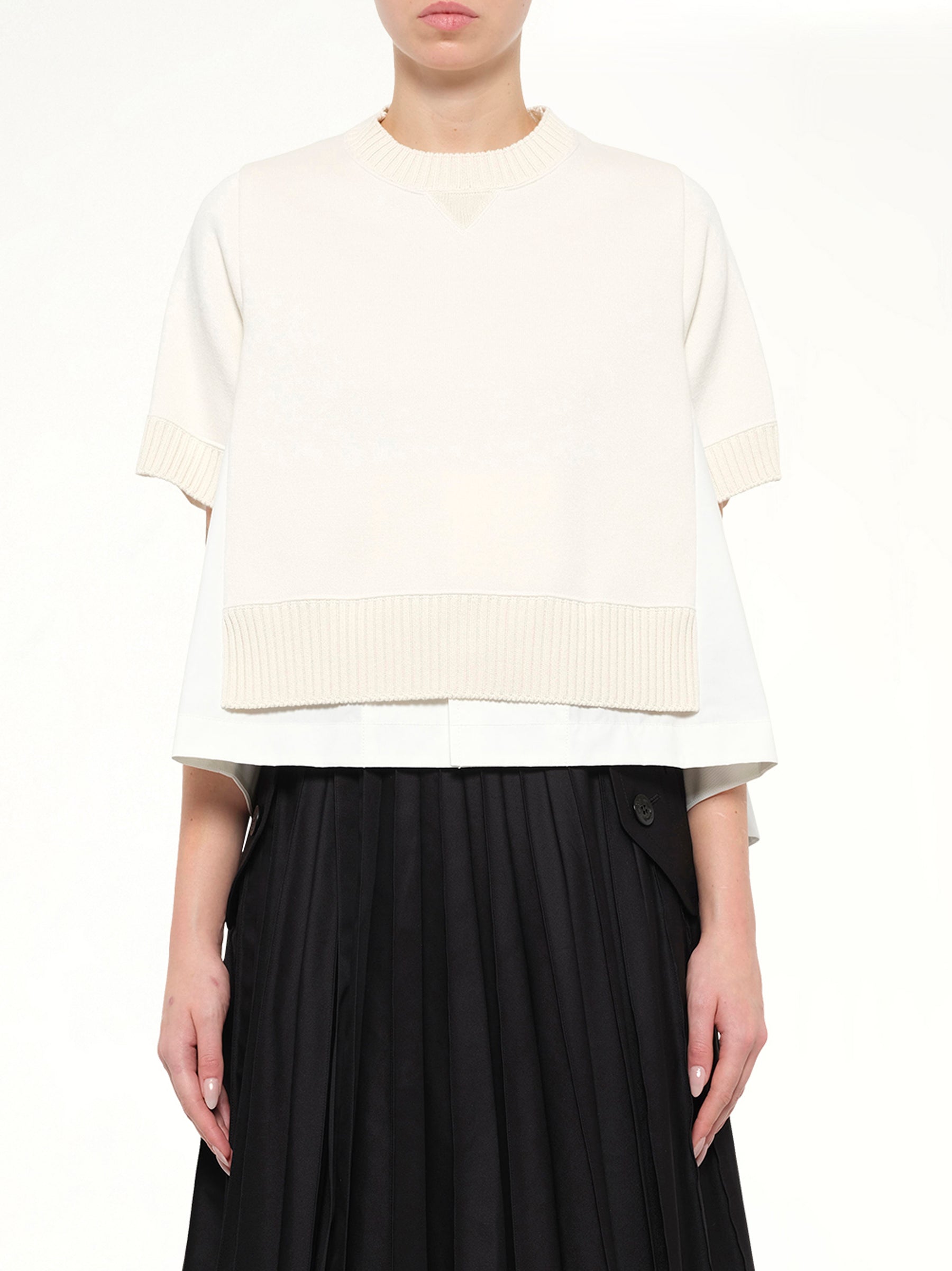Cotton Weather x Cotton Cashmere Knit Sweater in Off White