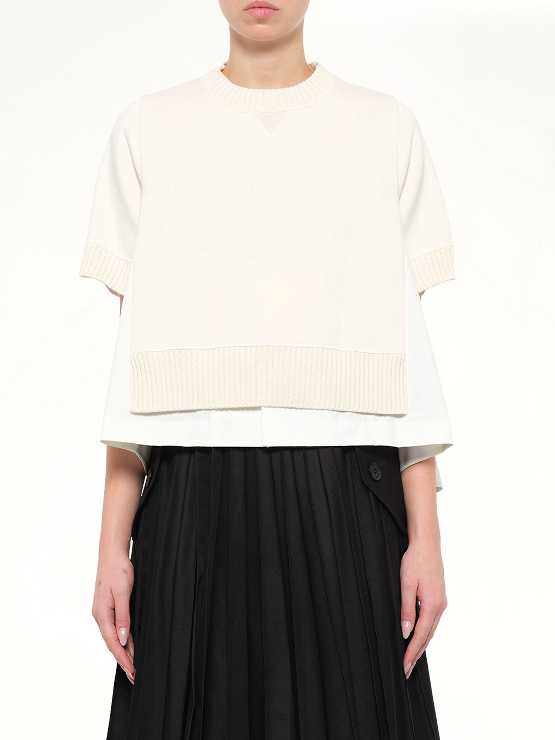 Cotton Weather x Cotton Cashmere Knit Sweater in Off White