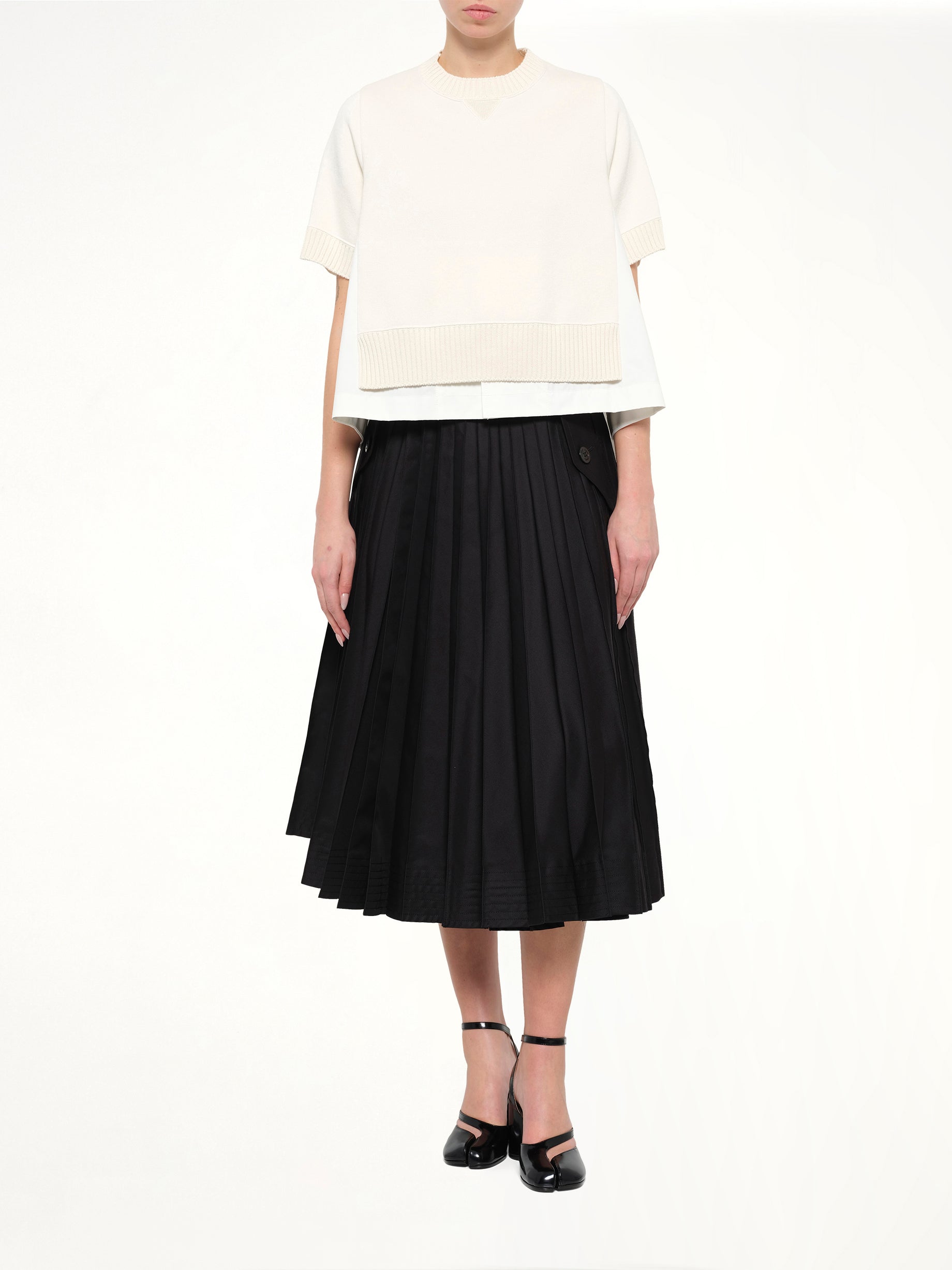 Cotton Weather x Cotton Cashmere Knit Sweater in Off White