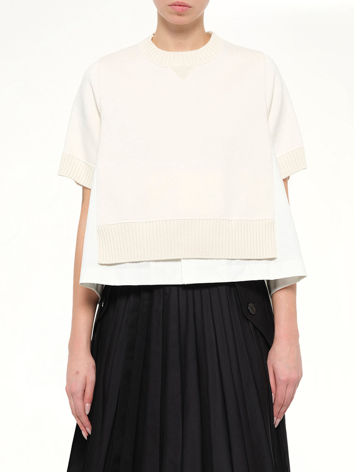 Cotton Weather x Cotton Cashmere Knit Sweater in Off White
