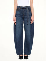 Barrel Denim Pants in Blue