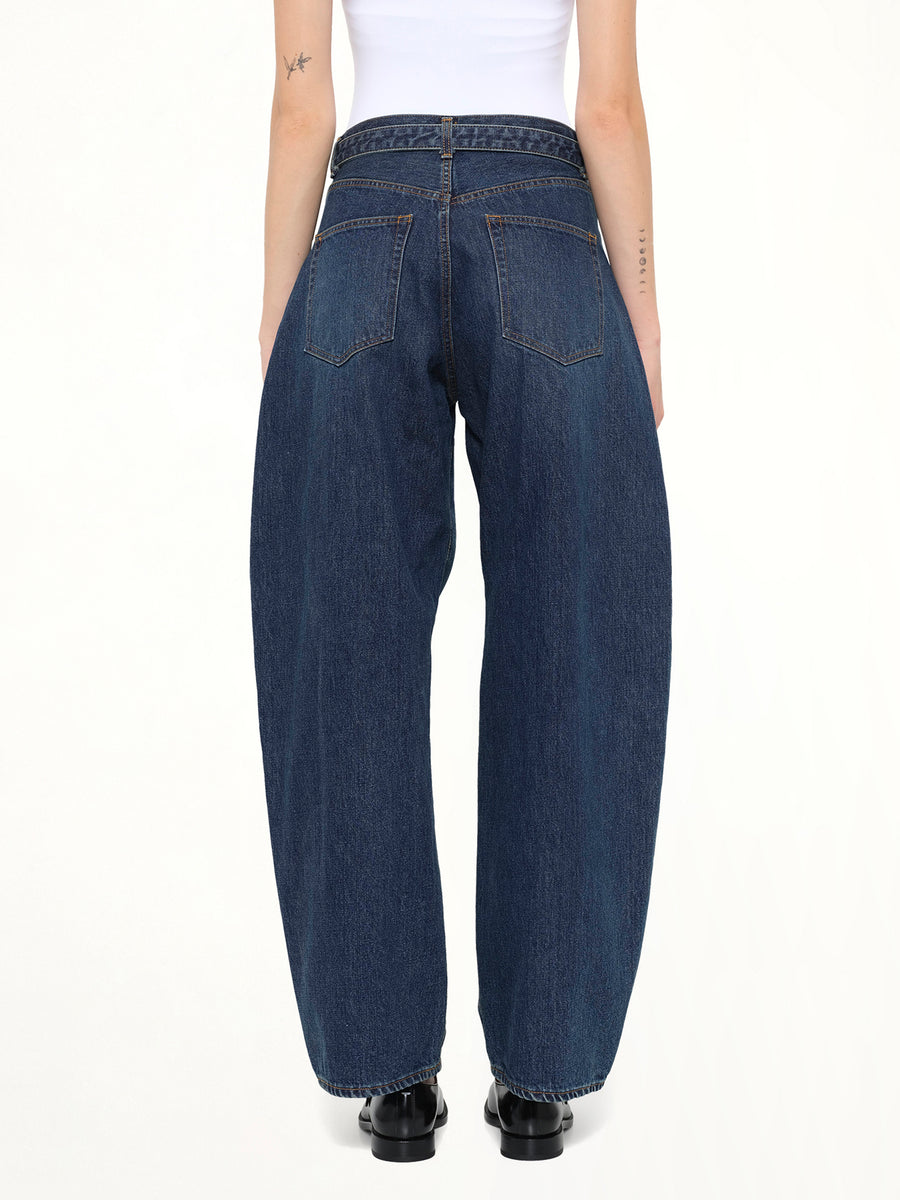 Barrel Denim Pants in Blue
