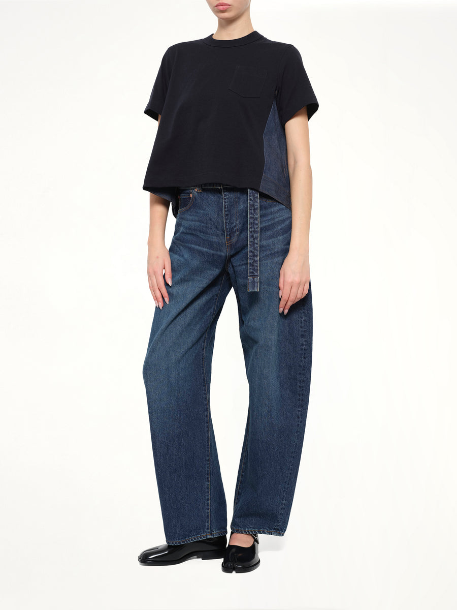 Barrel Denim Pants in Blue