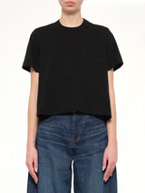 Denim x Cotton Jersey T-Shirt in Black