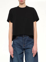 Denim x Cotton Jersey T-Shirt in Black