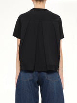 Denim x Cotton Jersey T-Shirt in Black