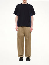 Denim x Cotton Jersey T-Shirt in Navy/Blue