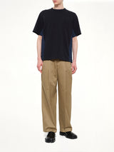 Denim x Cotton Jersey T-Shirt in Navy/Blue