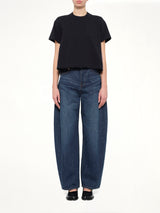 Denim x Cotton Jersey T-Shirt in Navy/Blue