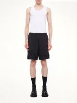 L100004 Ultra Light Nylon Stretch Shorts in Black