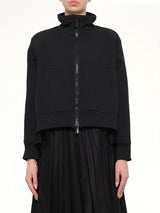 Matelasse Twill Blouson in Black