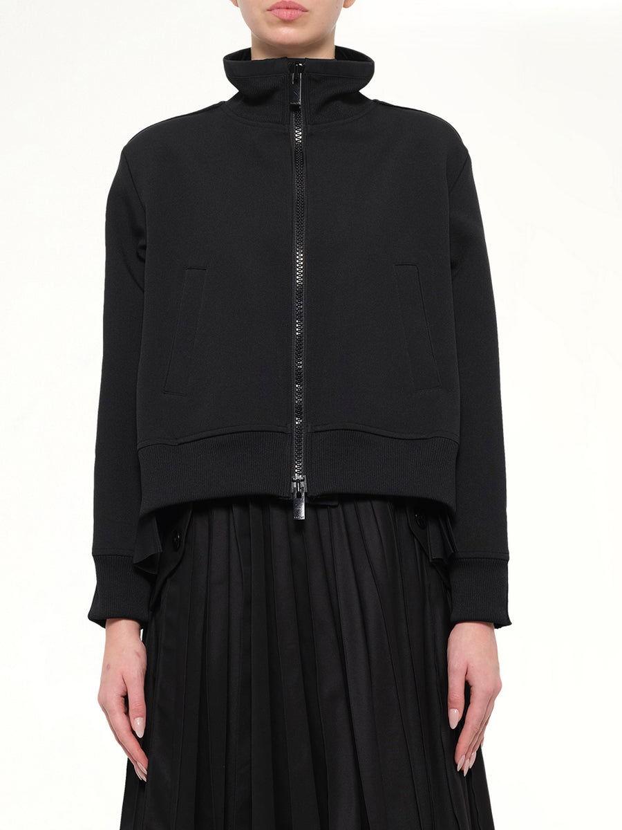 Matelasse Twill Blouson in Black