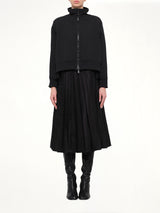 Matelasse Twill Blouson in Black