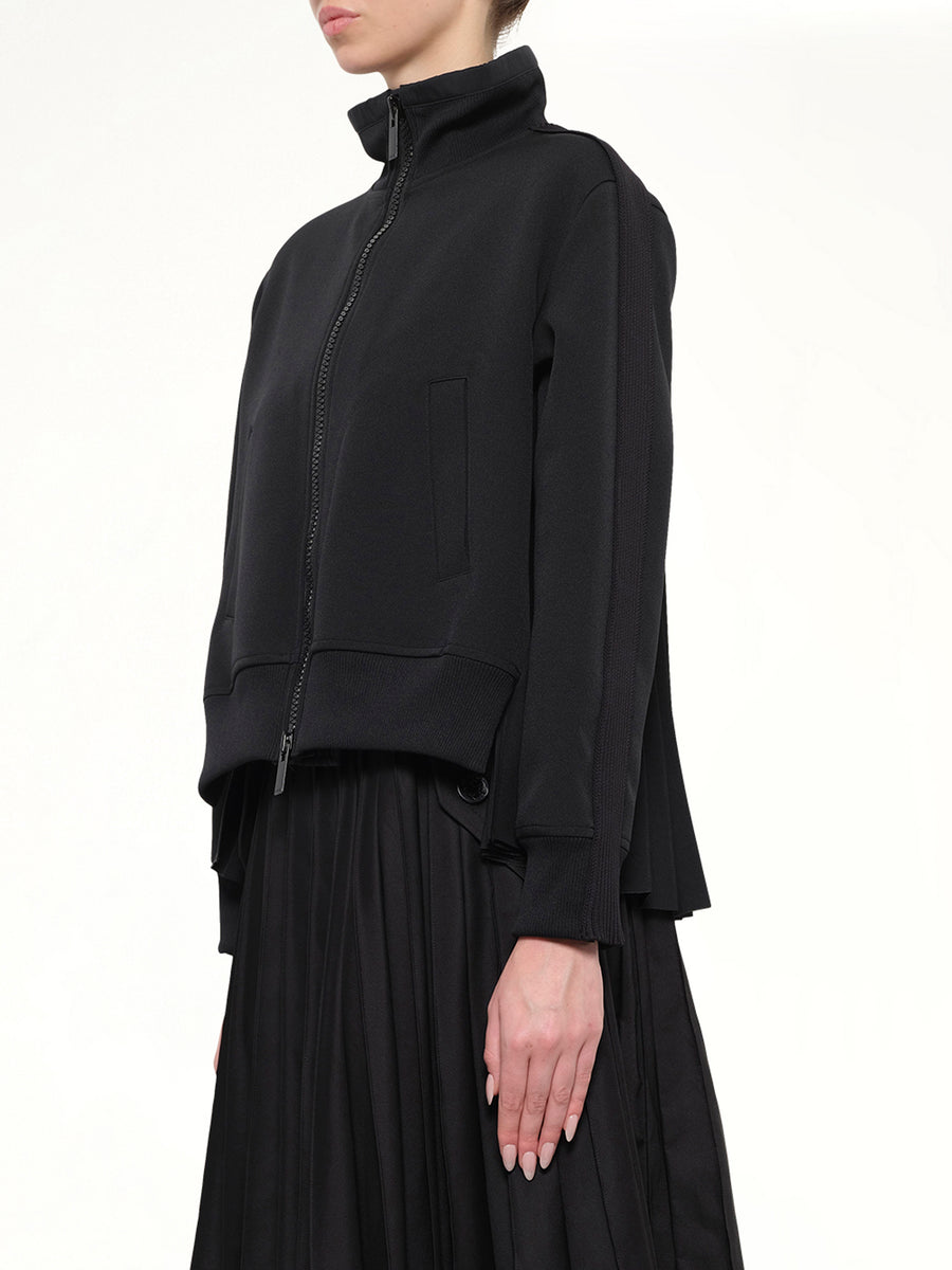 Matelasse Twill Blouson in Black