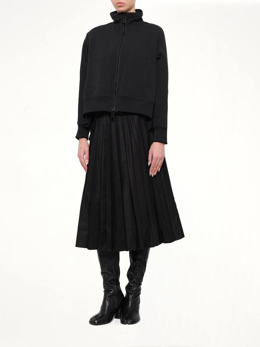 Matelasse Twill Blouson in Black
