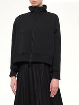 Matelasse Twill Blouson in Black