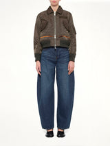 Nylon Twill Blouson in Dark Khaki