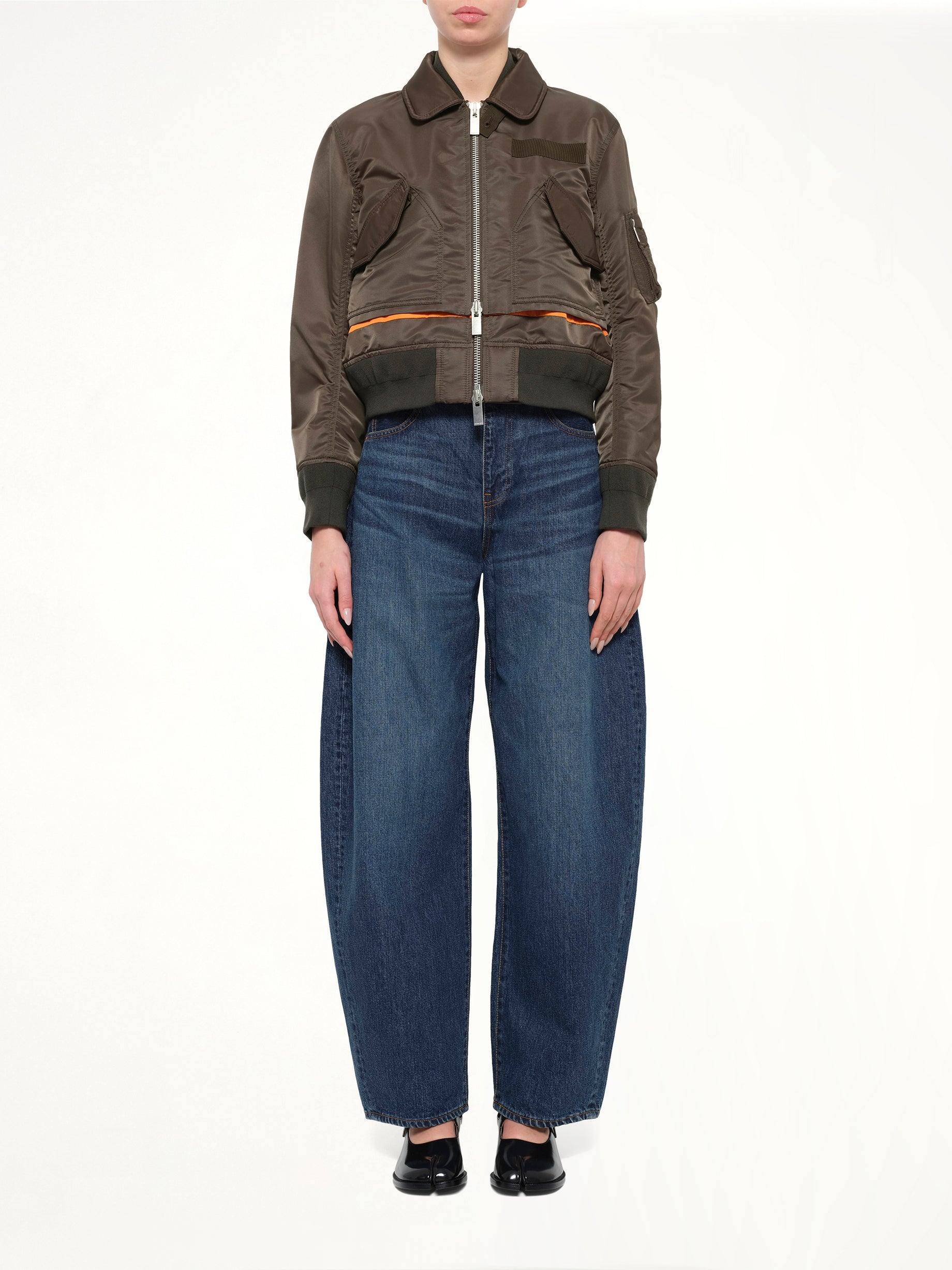 Nylon Twill Blouson in Dark Khaki
