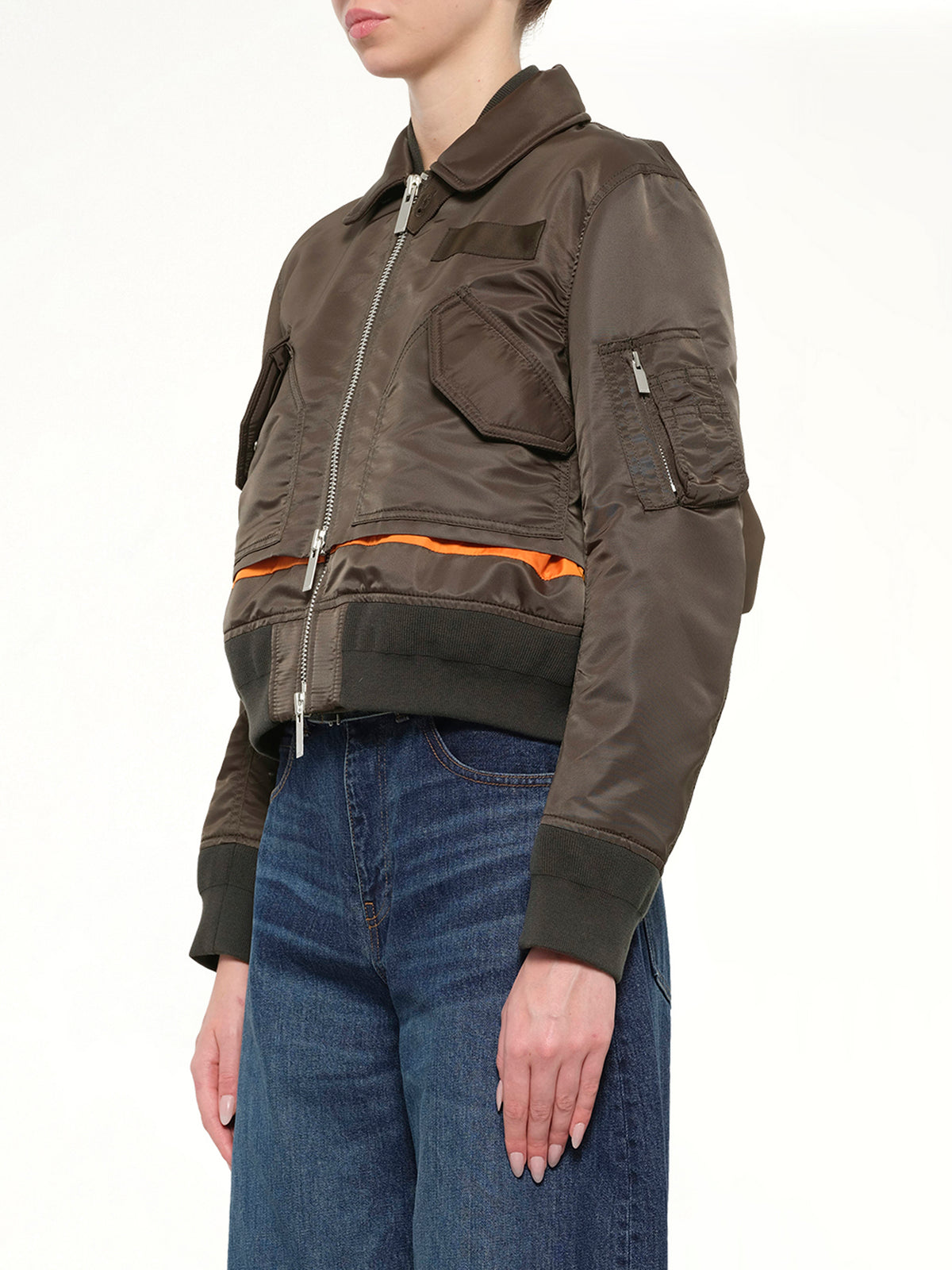 Nylon Twill Blouson in Dark Khaki
