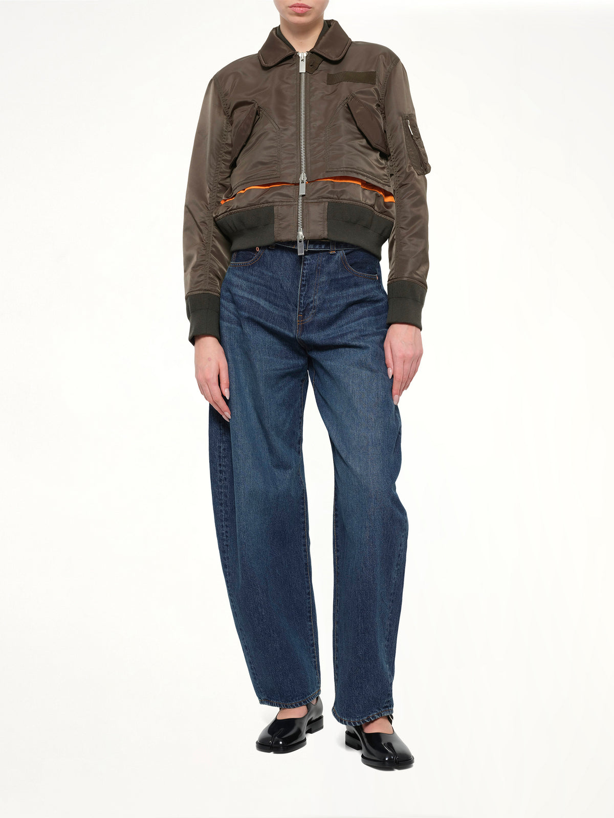 Nylon Twill Blouson in Dark Khaki