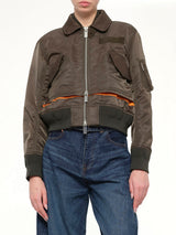 Nylon Twill Blouson in Dark Khaki