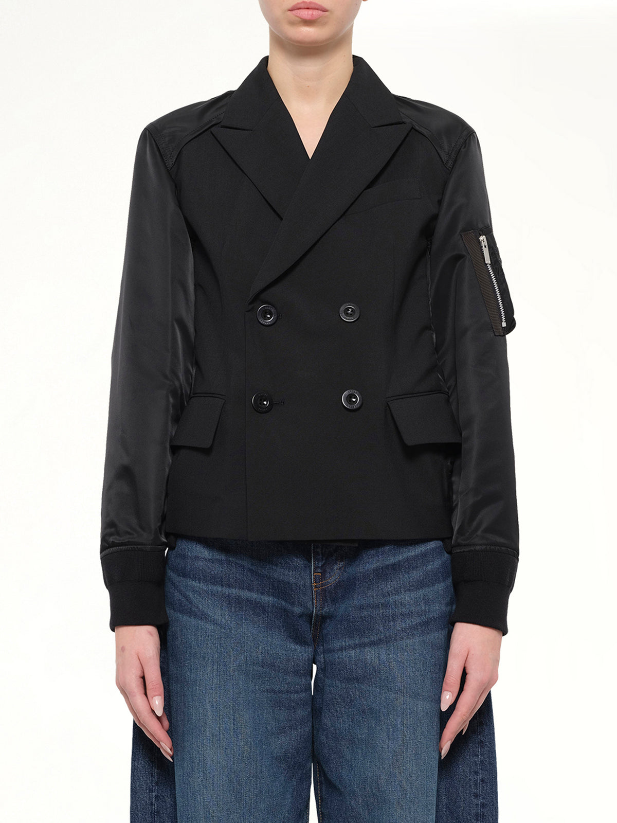 Suiting x Nylon Twill Jacket in Black