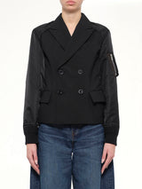 Suiting x Nylon Twill Jacket in Black
