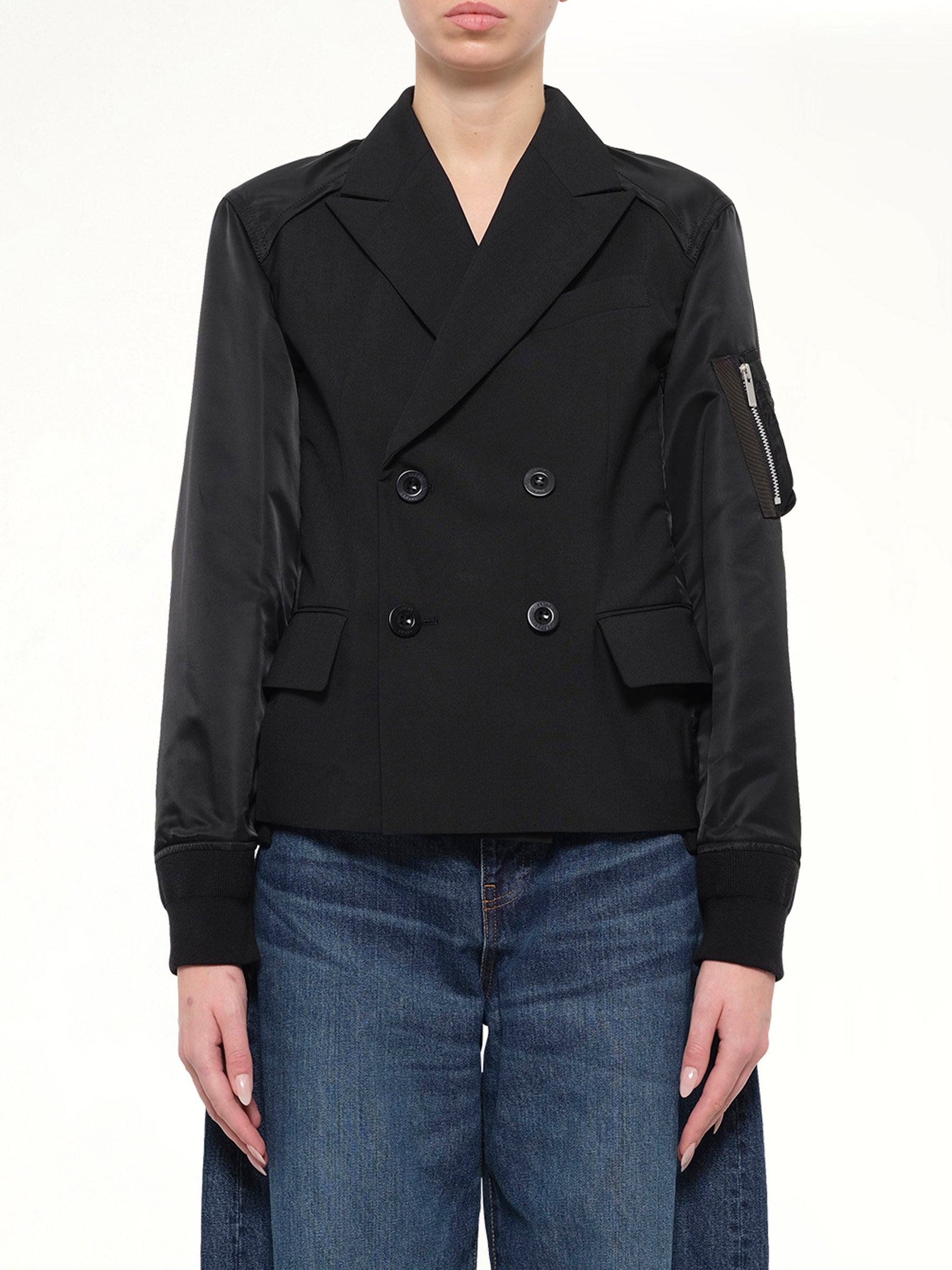 Suiting x Nylon Twill Jacket in Black