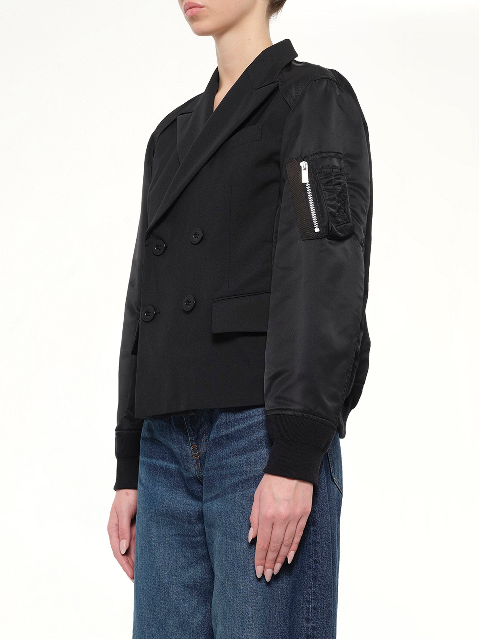 Suiting x Nylon Twill Jacket in Black