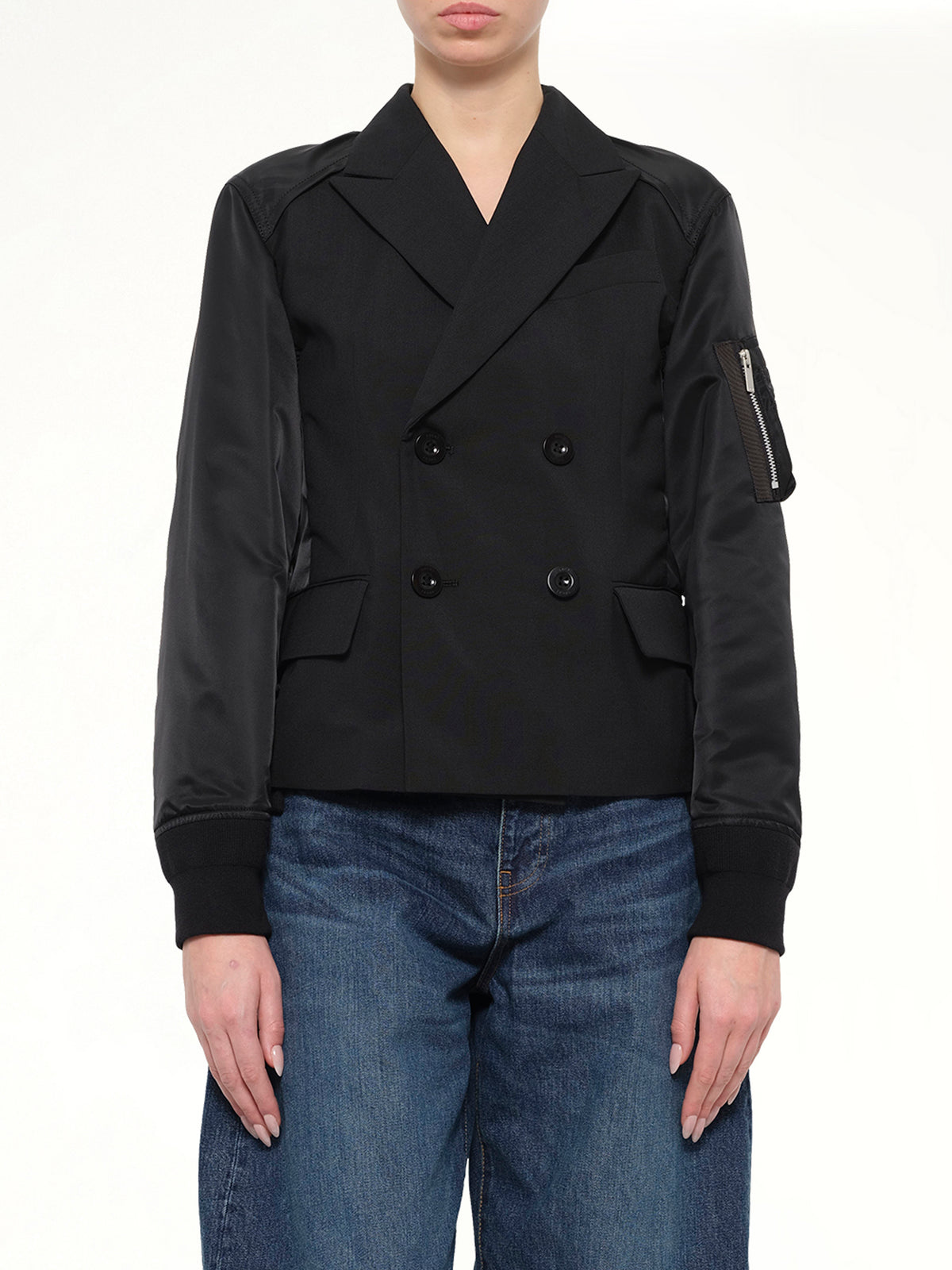 Suiting x Nylon Twill Jacket in Black