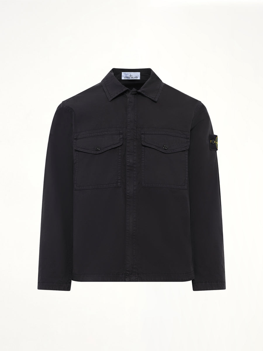 1200003 Stretch Organic Cotton Shirt in Black