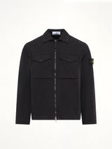 1200010 Cotton Zip-Up Shirt in Black